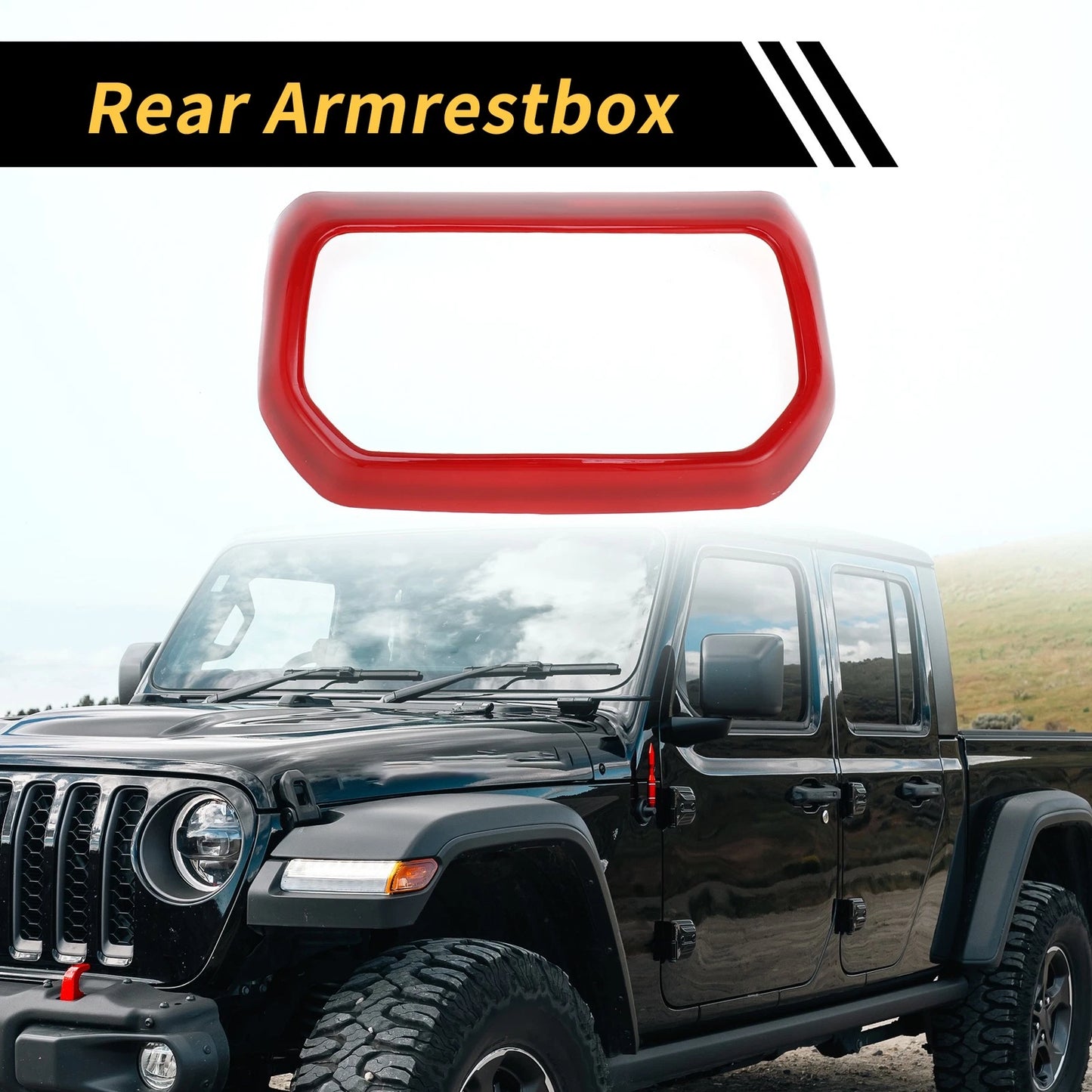 Rear Air Vent Armrest AC Outlet Panel Cover for Jeep Wrangler JL JLU (2018-2023)