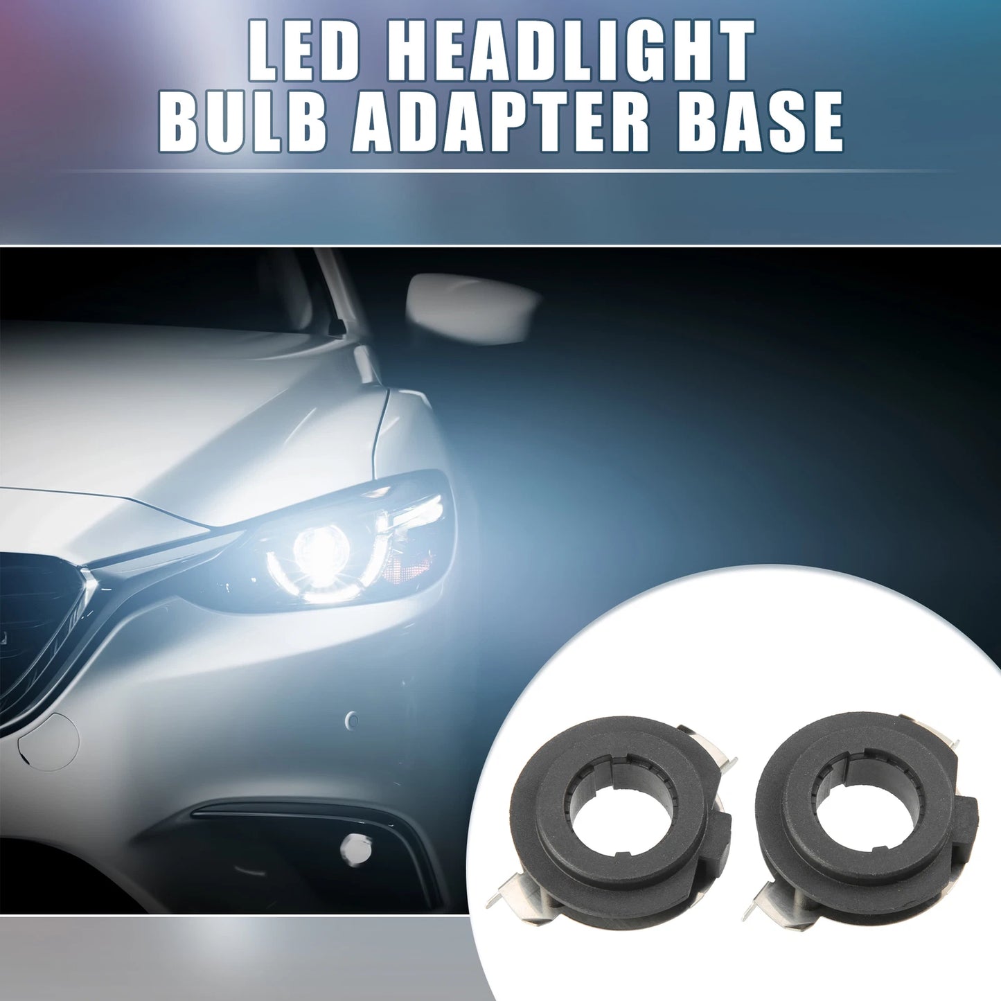 H7 LED Headlight Bulb Holder Adapter Socket Clip for BMW E60 ()