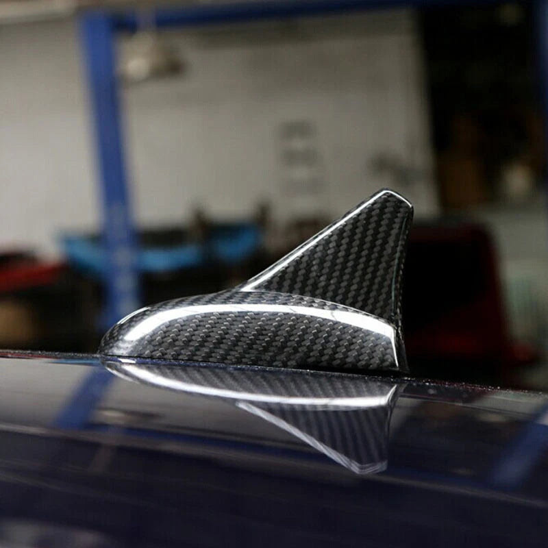 Real Carbon Fiber Shark Roof Antenna Cover Caps For Ghibli Quattroporte 2014-21