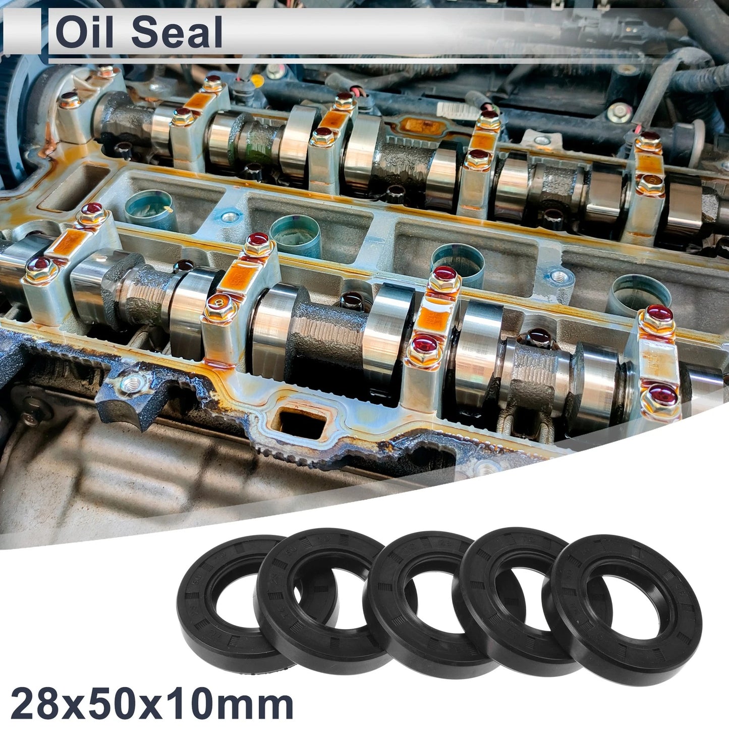 Oil Seal 28x50x10mm Rotary Shaft Seal Nitrile Rubber TC Ring for Make Model