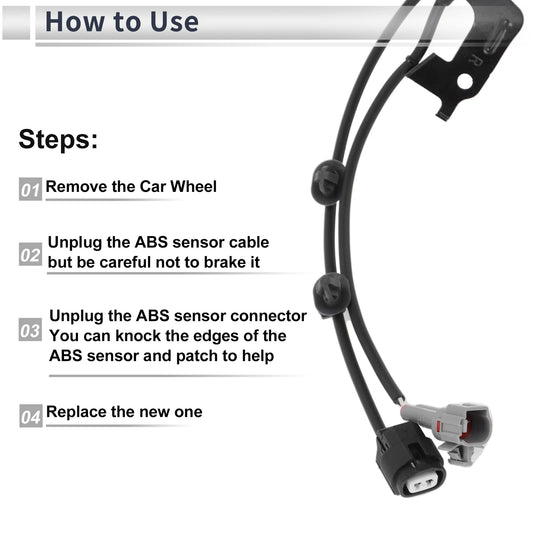 ABS Wheel Speed Sensor for Toyota 4Runner (2003-2009) 1 x Front Right Sensor