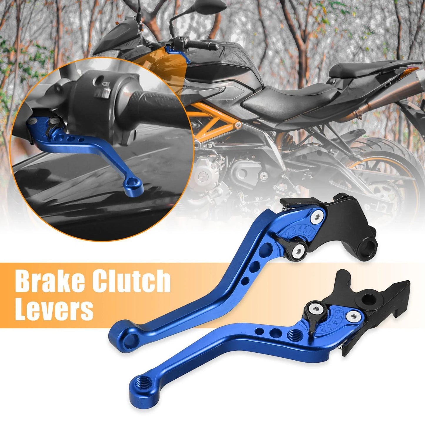 Brake Clutch Lever for Honda CBR300R 2014-2019 Blue Aluminum Alloy 1 Pair