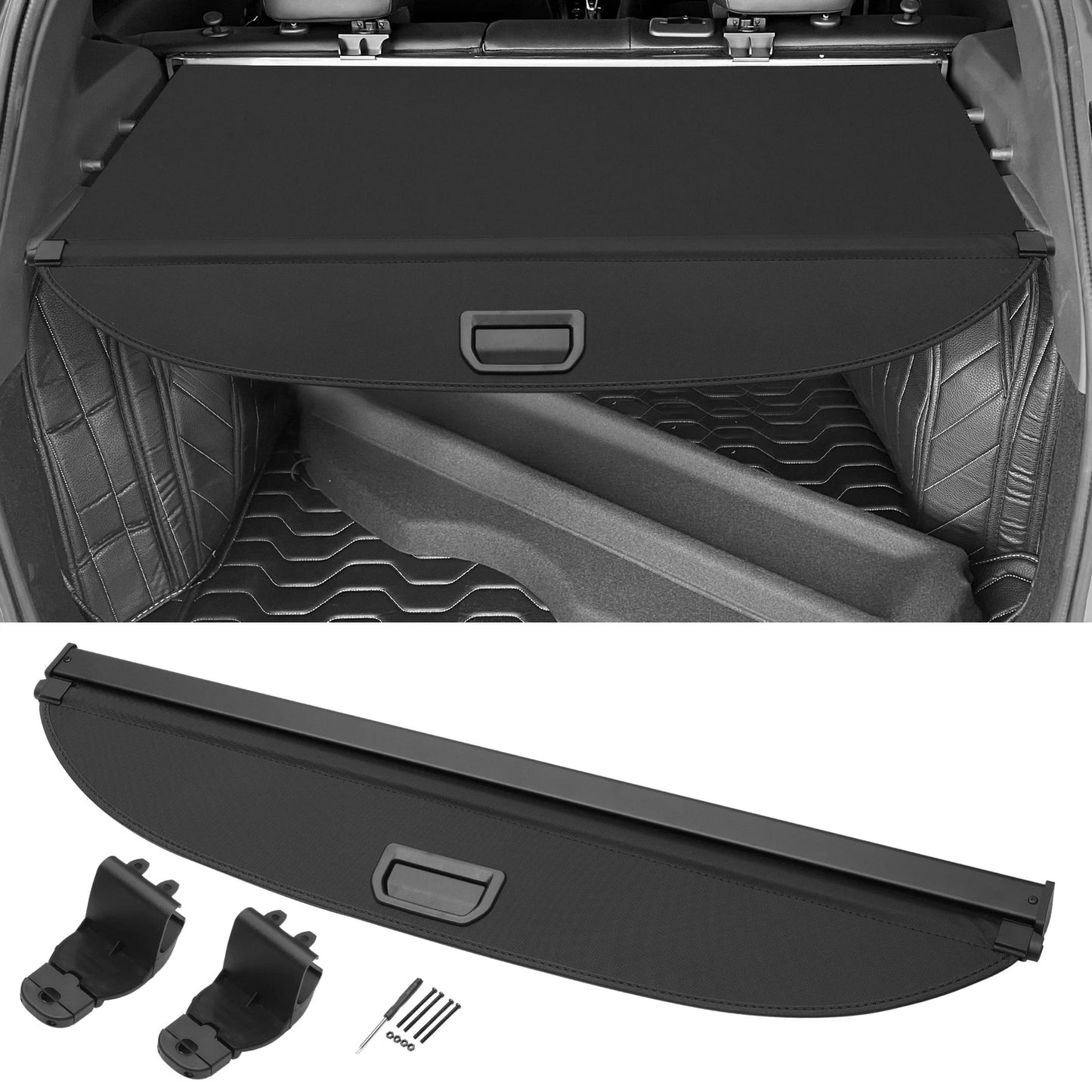 Retractable Cargo Cover for Nissan Kicks (2018-2024) Gloss Black