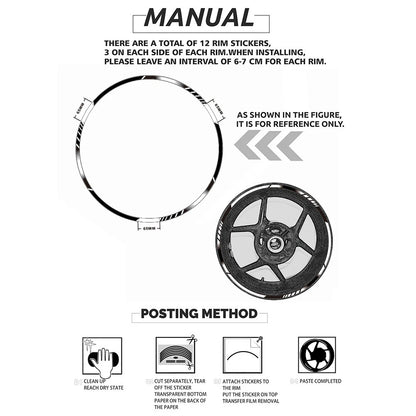21" 19" Rim Stripes Wheel Stickers for Kawasaki KX 250F (2004-2021) Green