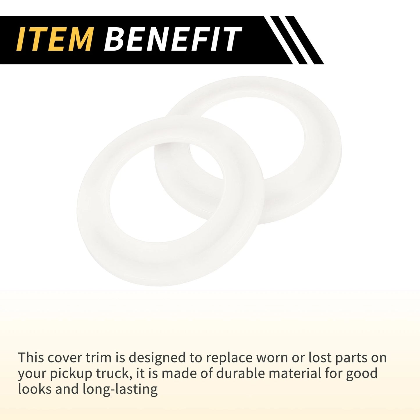 A Pillar Speaker Ring Cover Trim for Jeep Wrangler JK (2007-2014) White