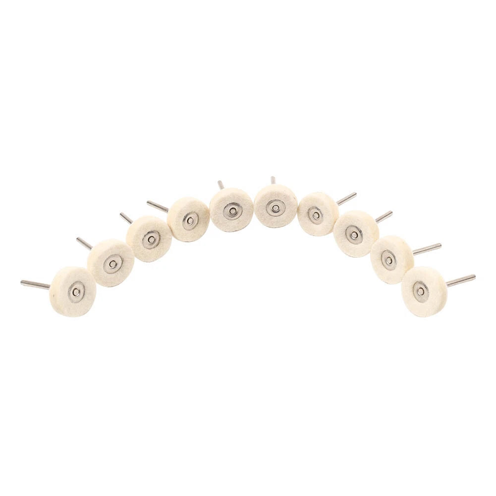 10 x Wool Felt Polishing Buffing Wheel Discs for Rotary Tool 3mm Shank