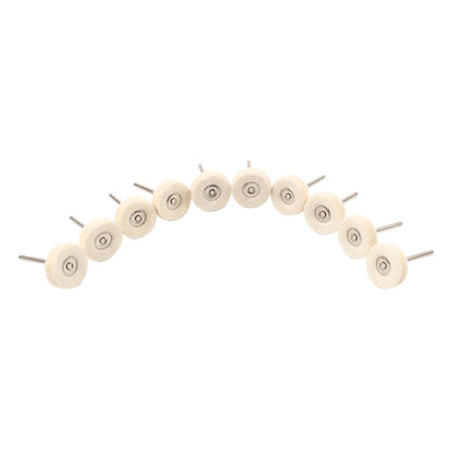 10 x Wool Felt Polishing Buffing Wheel Discs for Rotary Tool 3mm Shank