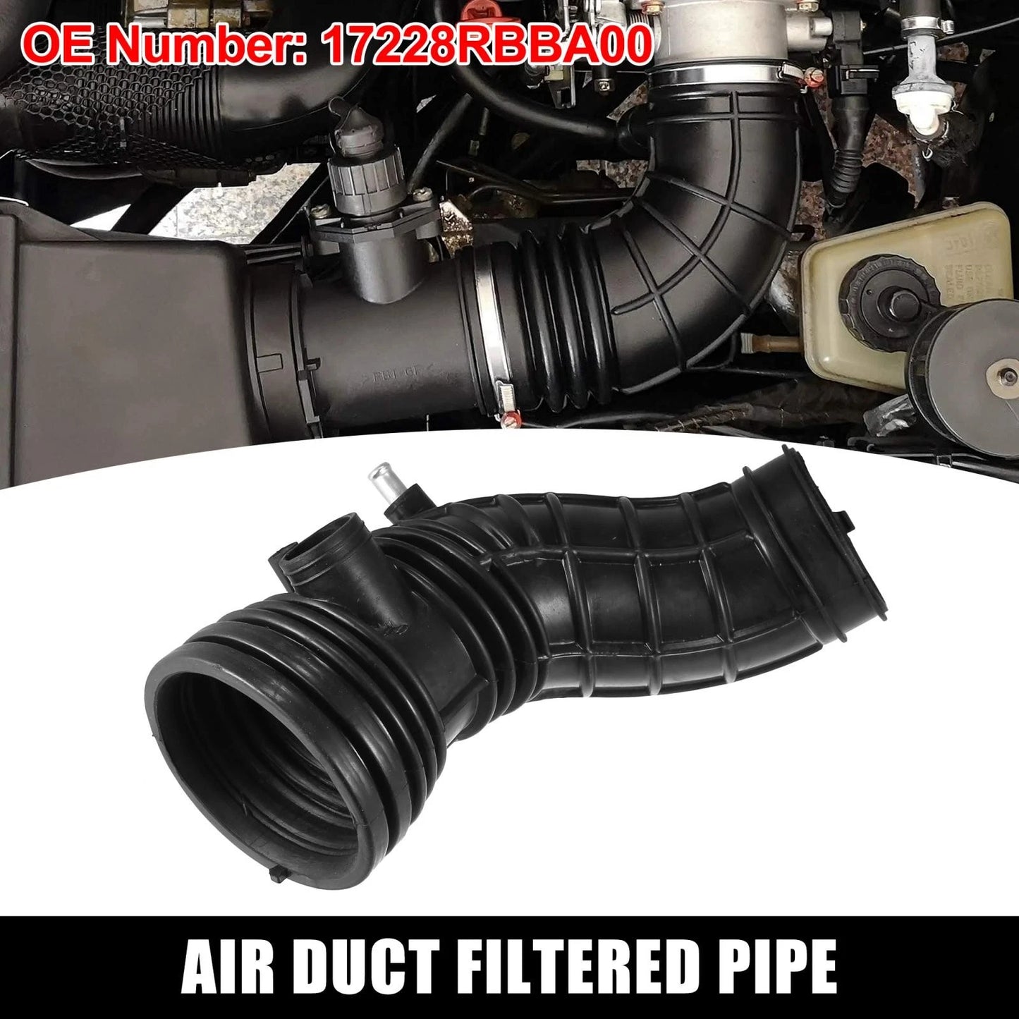 Air Duct Filtered Pipe Intake Hose Tube for Acura TSX (2006 - 2008)