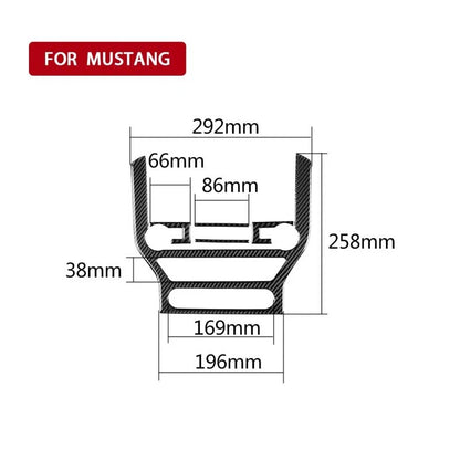 Carbon Fiber Center Console CD Stereo Cover Trim For Ford Mustang 2015- 2019
