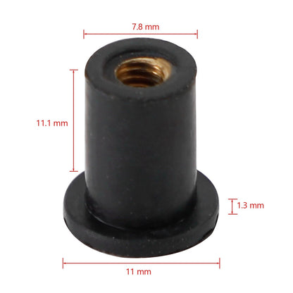 4 x Neoprene Rubber Nuts for M4 Vibration Damper Fairing (No Year)