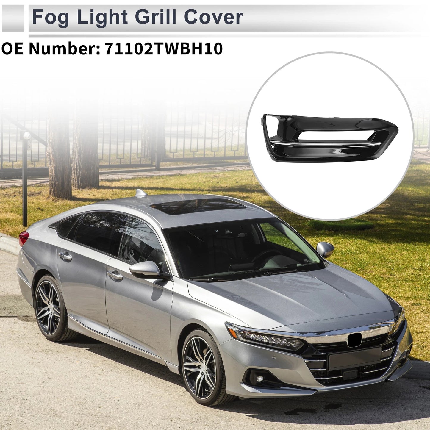 Right Front Fog Light Grill for Honda Accord (2018-2020)