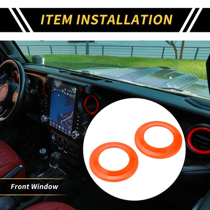 A Pillar Speaker Ring Cover Trim for Jeep Wrangler JK (2007-2014) Orange