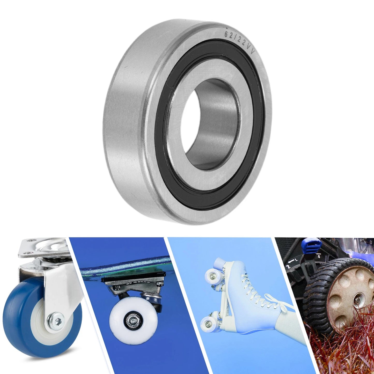 62/22VV 22x50x14mm Deep Groove Ball Bearings for Scooter Skateboard Wheel