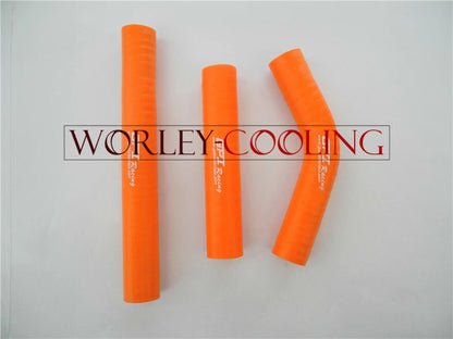 Aluminum Radiator & Orange Hose for KTM 125/200/250/300 SX/EXC (2008-2013)