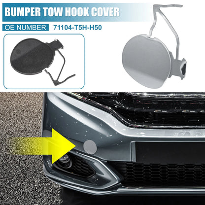 Front Bumper Tow Hook Cover for Honda Fit (2018-2019) Silver Tone