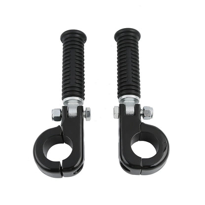 1 1/4" Black Highway Engine Guards Crash Bar Foot Pegs