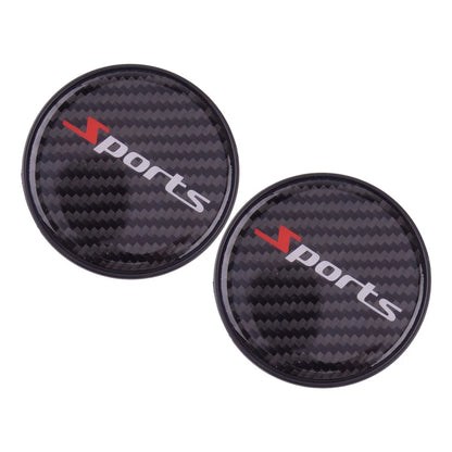 Black Carbon Fiber Water Cup Holder Pad Mat Cushion Non-Slip for Car