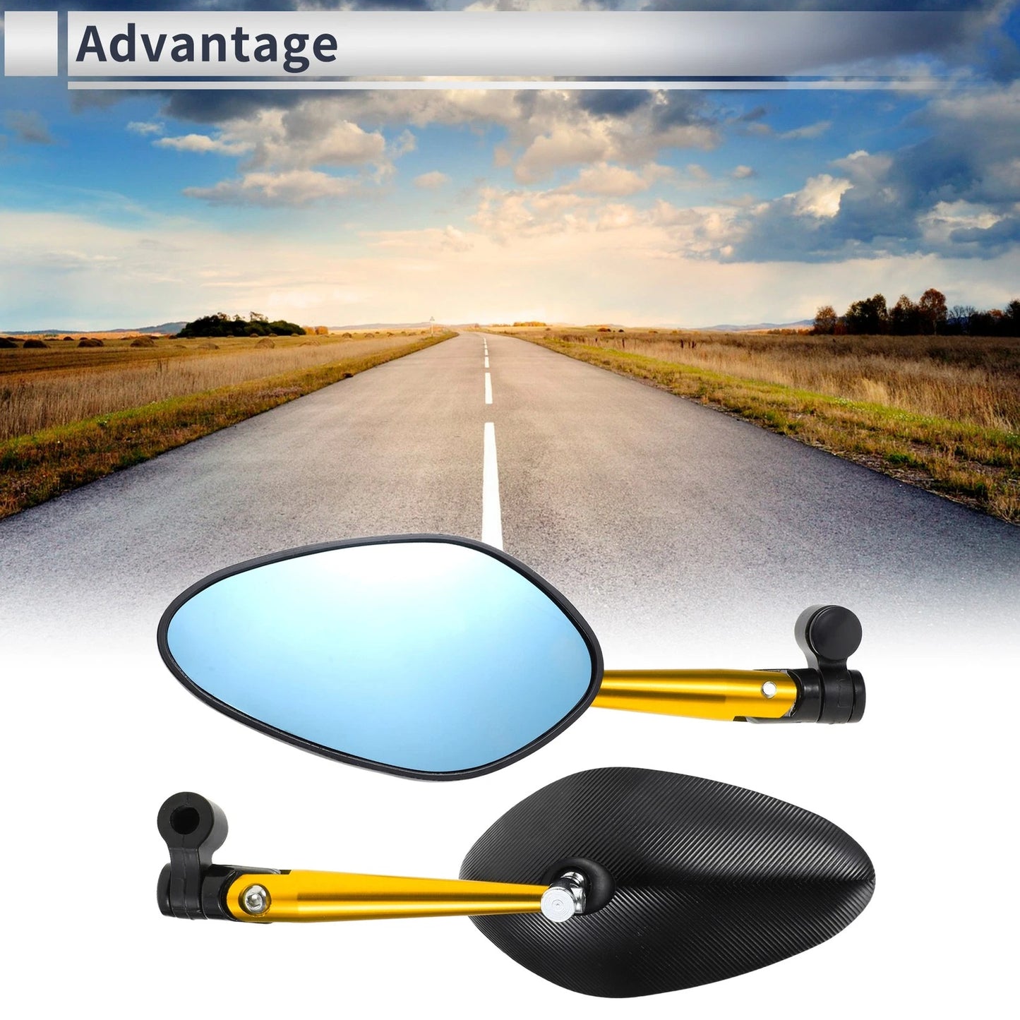 M8/M10 Rear View Mirror Handlebar Mirror for Motorcycle