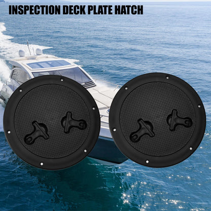 Deck Plate Hatch / 2 x 8 Inch / Marine Inspection Hatch Cover Black for Boat