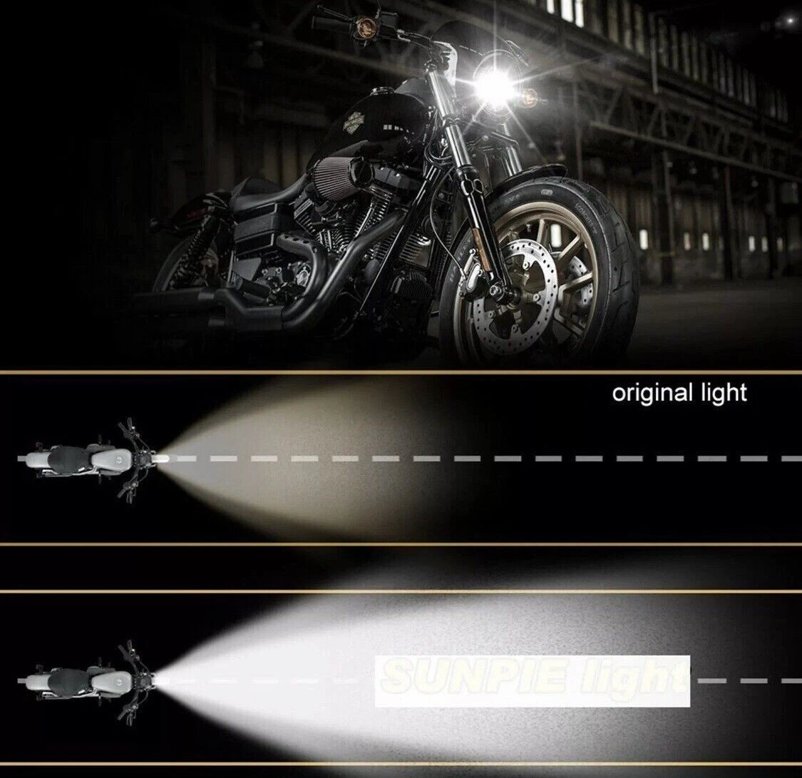5.75" Chrome LED Daymaker Bullet Headlight for Harley Sportster Dyna Softail (2004-2023)
