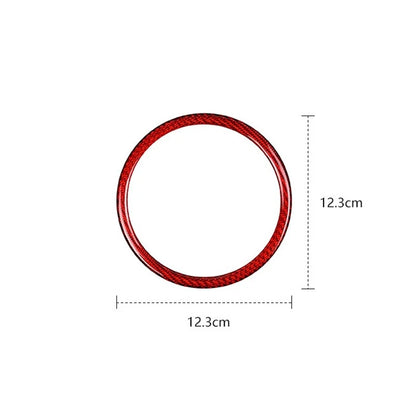 Dry Carbon Fiber Steering Wheel Center Trim Ring for Fiat 500 2012-2019