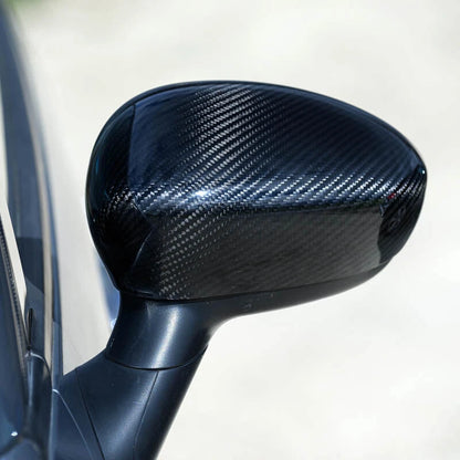 REAL Carbon Fiber Side Mirror Shell Cover Replace for Fiat 500 Abarth 2012-2019