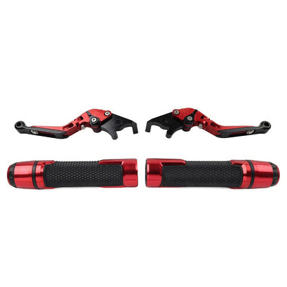 Red Extendable Brake Clutch Lever Grip Set for Yamaha YZF R1 (2009-2014)