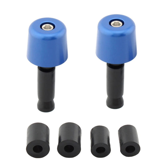 1in Blue Handlebar Hand Grips & End Caps for Universal Motorcycle