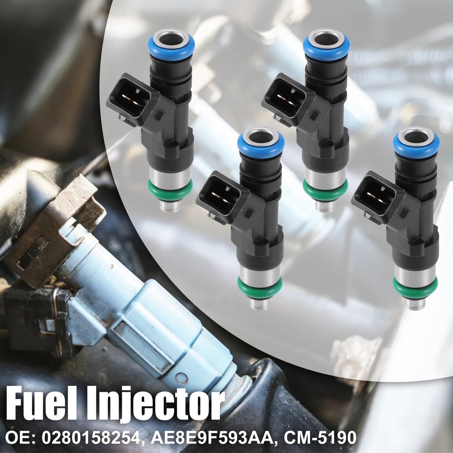 4 x Fuel Injectors for Ford Fiesta 1.6L (2011-2012)