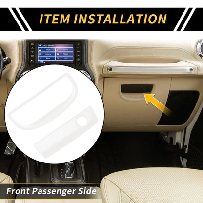 Glove Box Handle Switch Cover for Jeep Wrangler JK (2007-2017) White