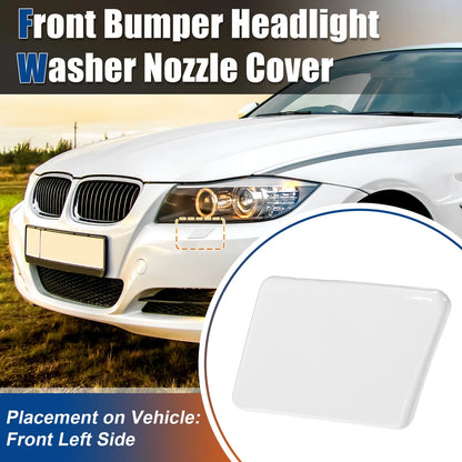 Left Side Front Bumper Headlight Washer Nozzle Cover for BMW E90 E91 (2006-2011)