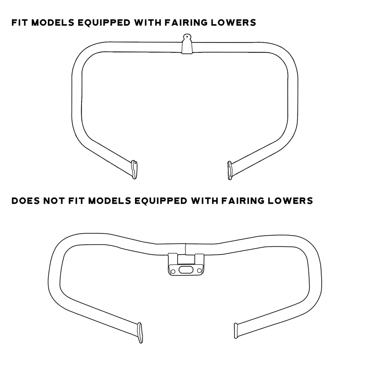 Black Engine Guard Crash Bar for Harley Street Electra Glide Road King (09-24)