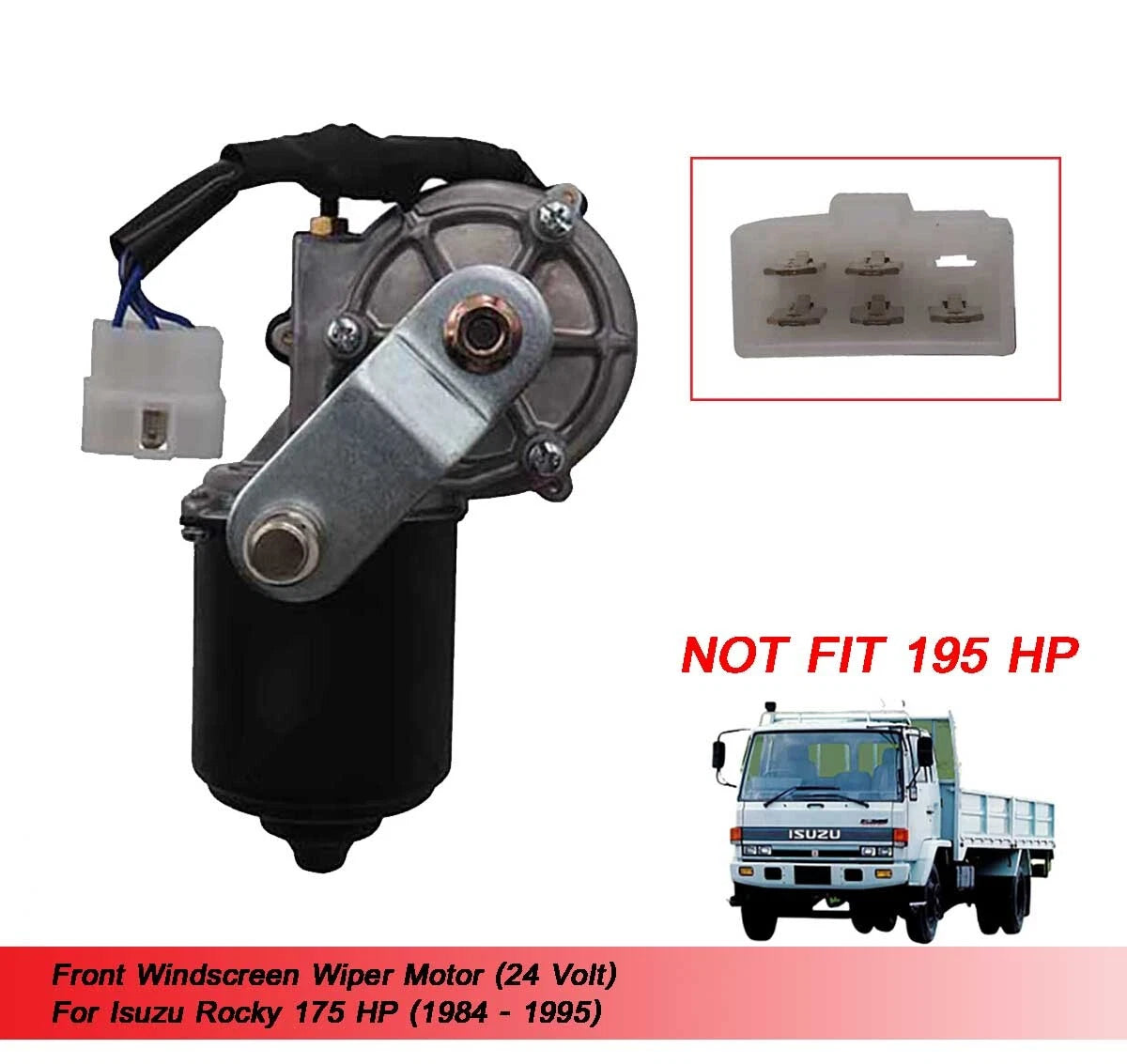 Windscreen Wiper Motor for Isuzu Rocky (1984-1995)