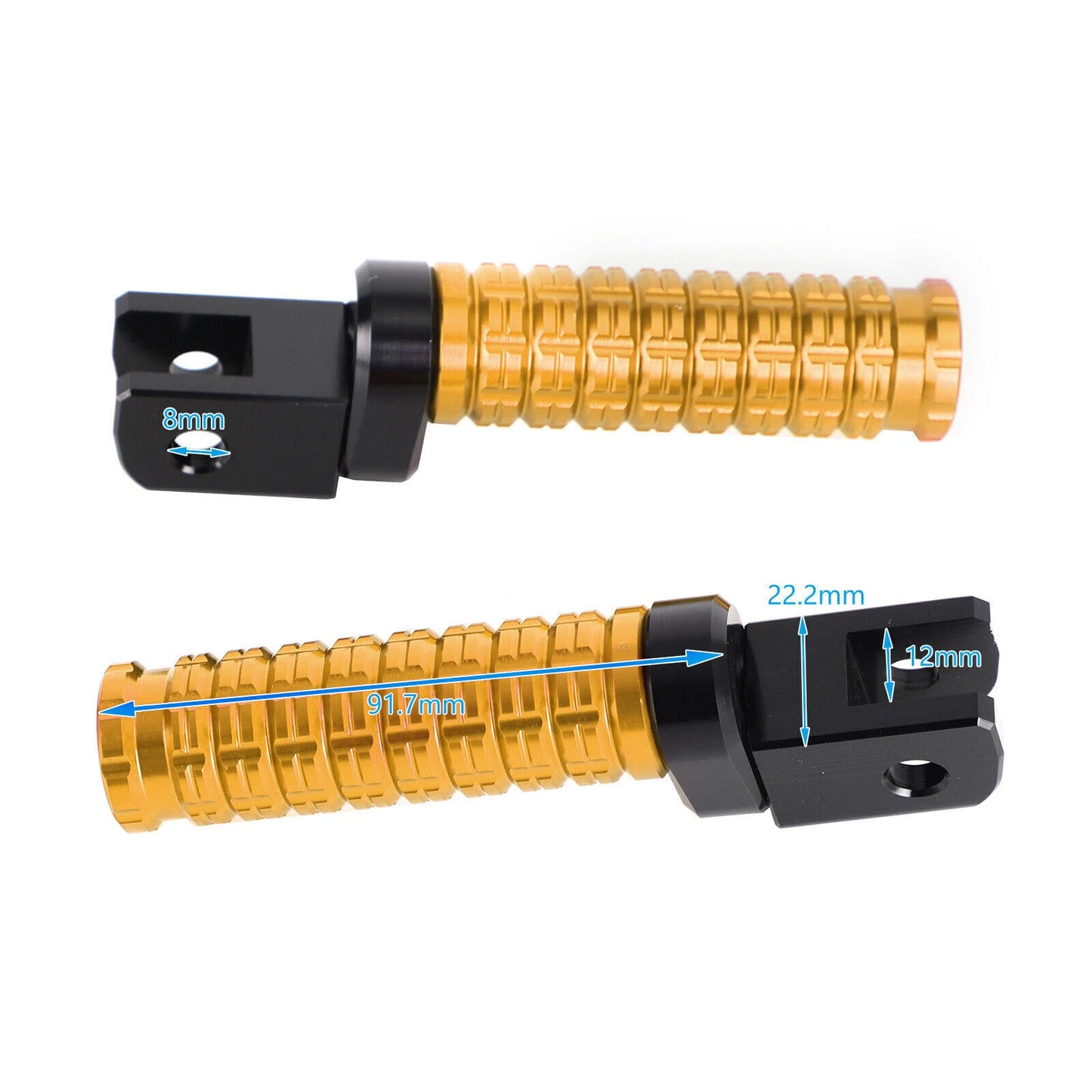 Footrest Pegs for Triumph Street Triple 765/R/S, 1200 RR/RS, 675/R/RX (2017-2023)