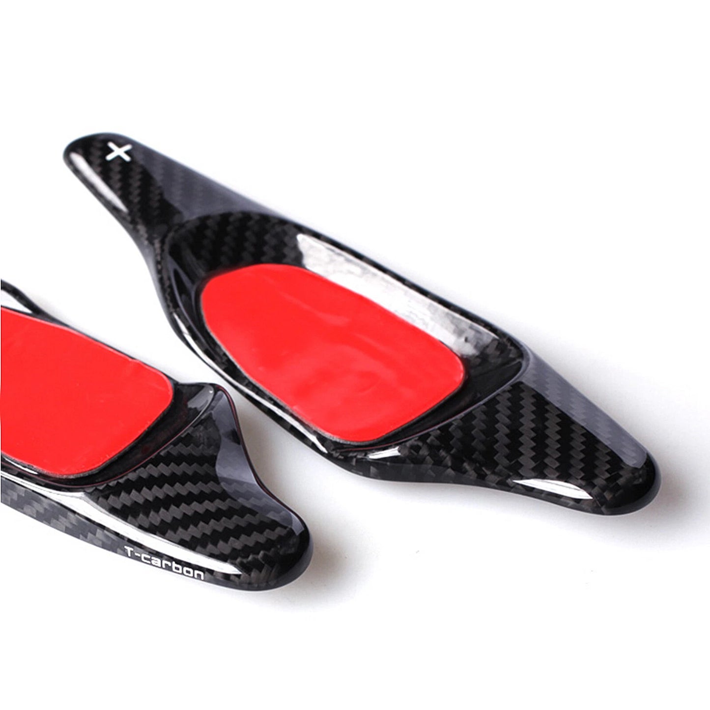 2 x Black Carbon Fiber Shift Paddle Extensions for Audi S3 (2015-2020)