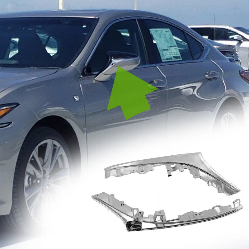 2 x Side Rearview Mirror Strip Trim Chrome for Lexus ES LS UX RC (2019-2022)