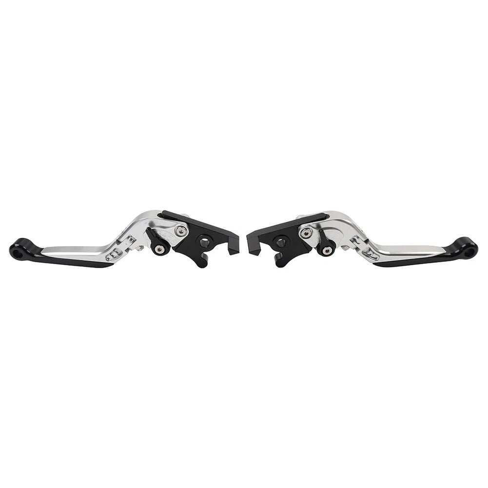 CNC Silver Extendable Brake Clutch Levers for Kawasaki Ninja 125 250 (2018-2023)