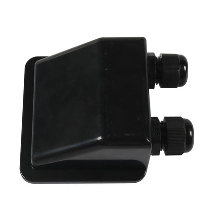 Double Wire Cable Entry Gland Box for Solar Panel RV Caravan Black