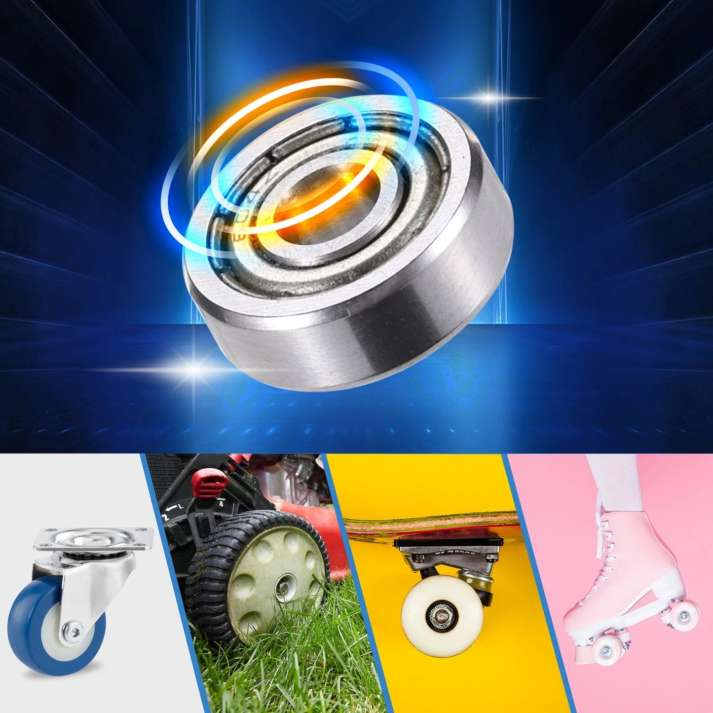 10x 604ZZ 4x12x4mm Double Metal Shield Single Row Deep Groove Ball Bearings