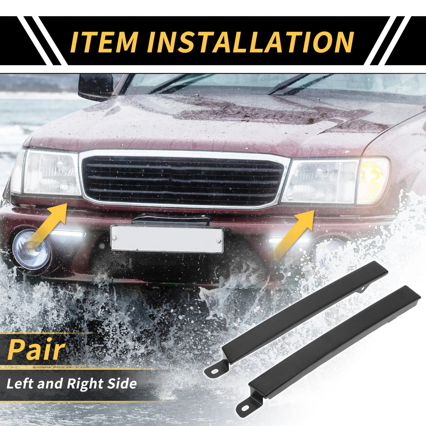 Front Bumper Grille Headlight Filler for Toyota Tacoma (1997-2000)