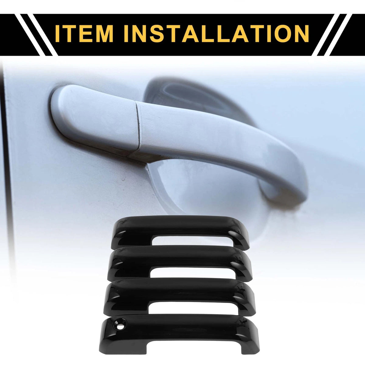4 x Exterior Door Handle Covers for Ford F-150 (2015-2020) Black