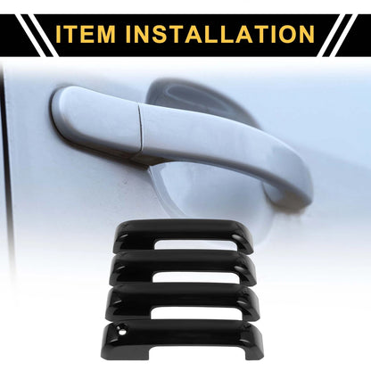 4 x Exterior Door Handle Covers for Ford F-150 (2015-2020) Black