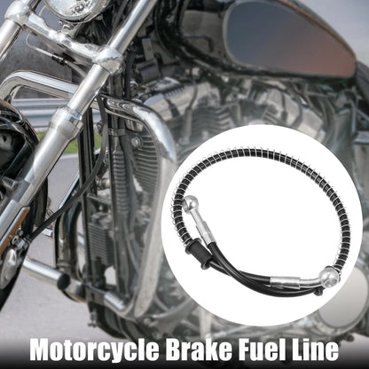 60cm 23.62" 10mm Motorcycle Braided Brake Clutch Oil Hoses Black for Make Model