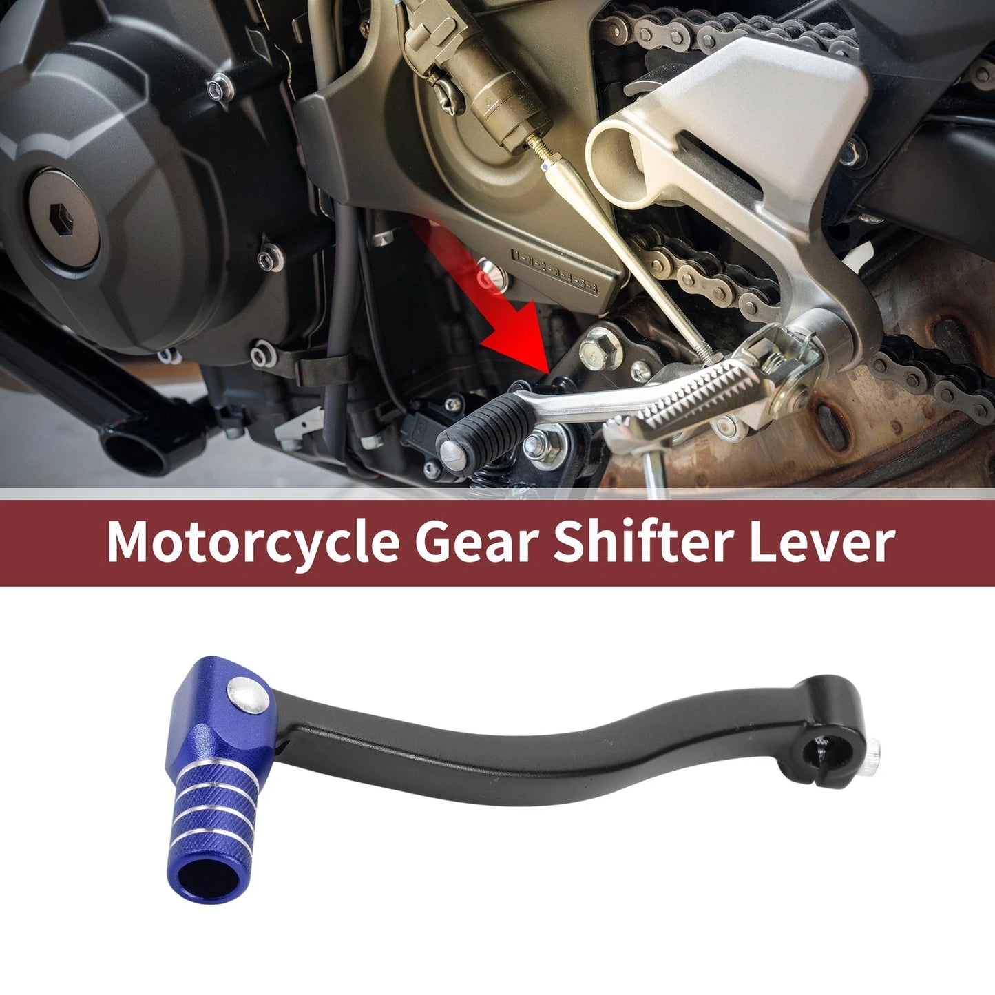 Foldable Gear Shifter Lever Black Blue for Kayo T6