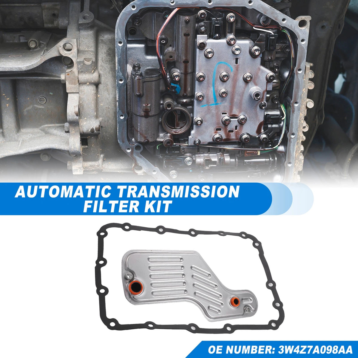 5R55N Transmission Filter & Oil Pan Gasket Kit for Ford (2000-2008)