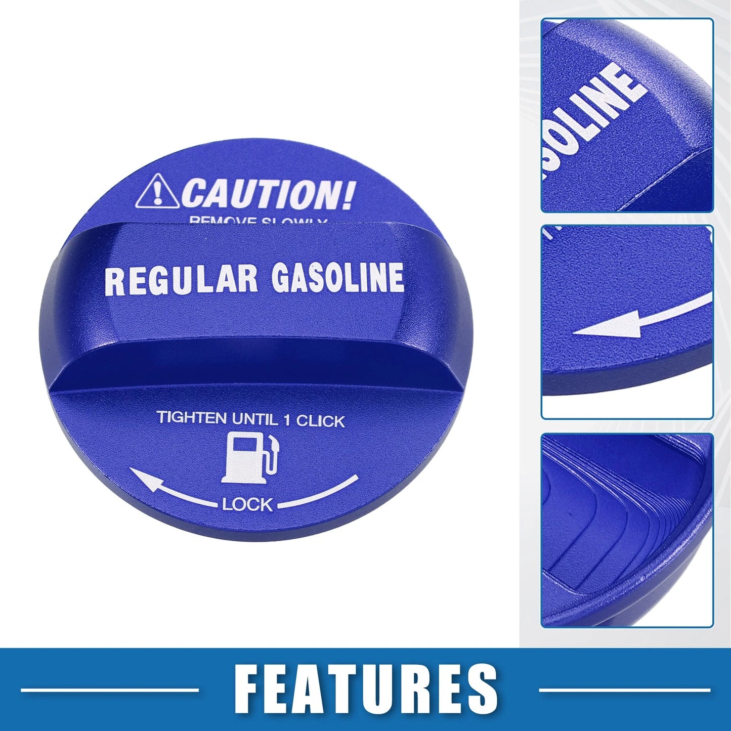 Aluminum Alloy Blue Oil Fuel Cap Decorative Sticker Trim for Subaru Forester