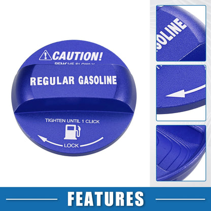 Aluminum Alloy Blue Oil Fuel Cap Decorative Sticker Trim for Subaru Forester