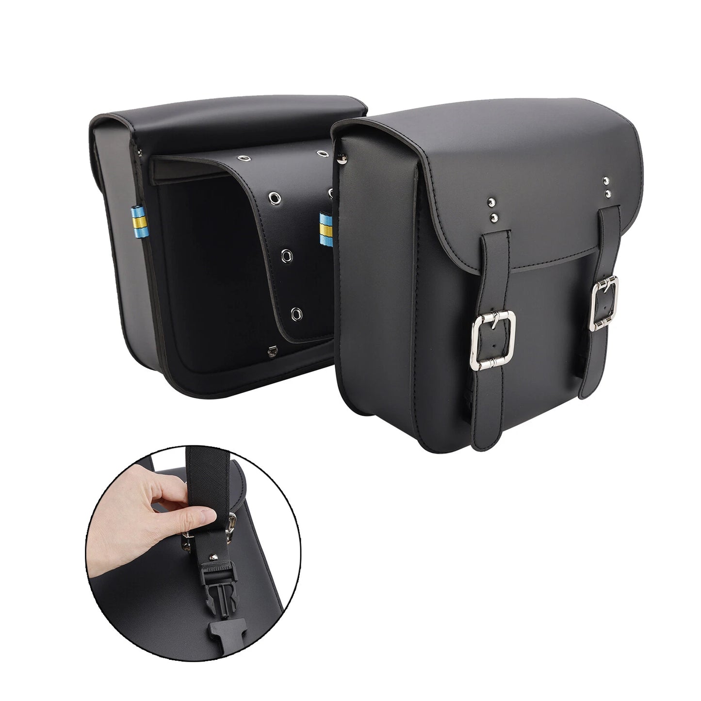 18L Universal Black Side Bag for Motorcycles