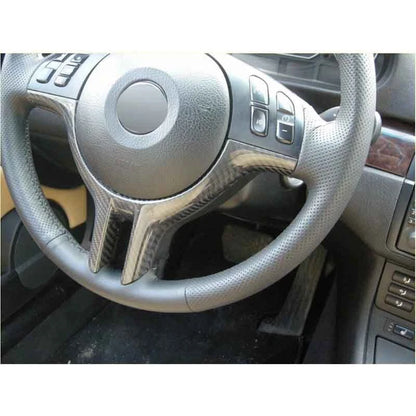 Real Carbon Fiber Steering Wheel Lower Panel Trim for BMW X5 E53 530i E39 E46