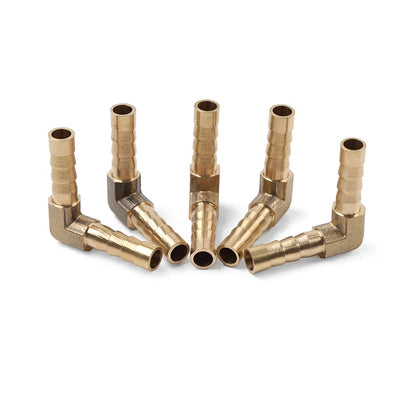 5Pc 5/16" Brass Barbed Pipe Fitting Hose Barb Elbow 90��